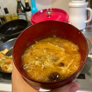 初心者さんも失敗なし！ミョウガのふわふわ卵味噌汁♪